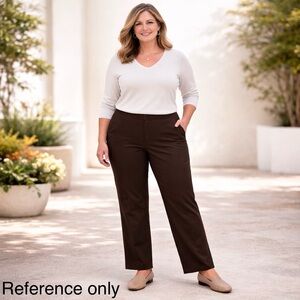 Coldwater Creek Natural Fit Bootcut Trouser Woman's Sz 14 Petite High Waist Pant